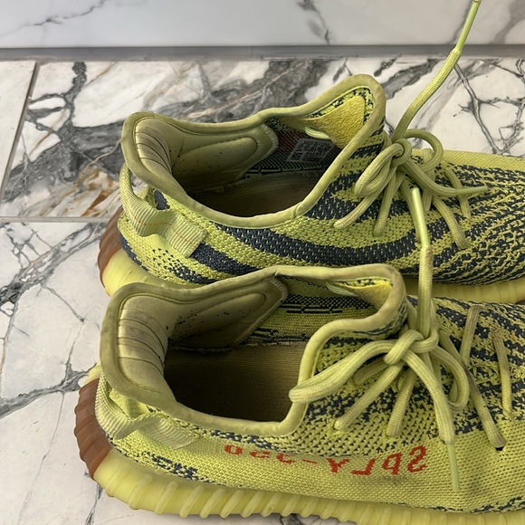 adidas Yeezy Boost 350 V2 'Semi Frozen Yellow' B37572 size US 11 - Picture 6 of 10